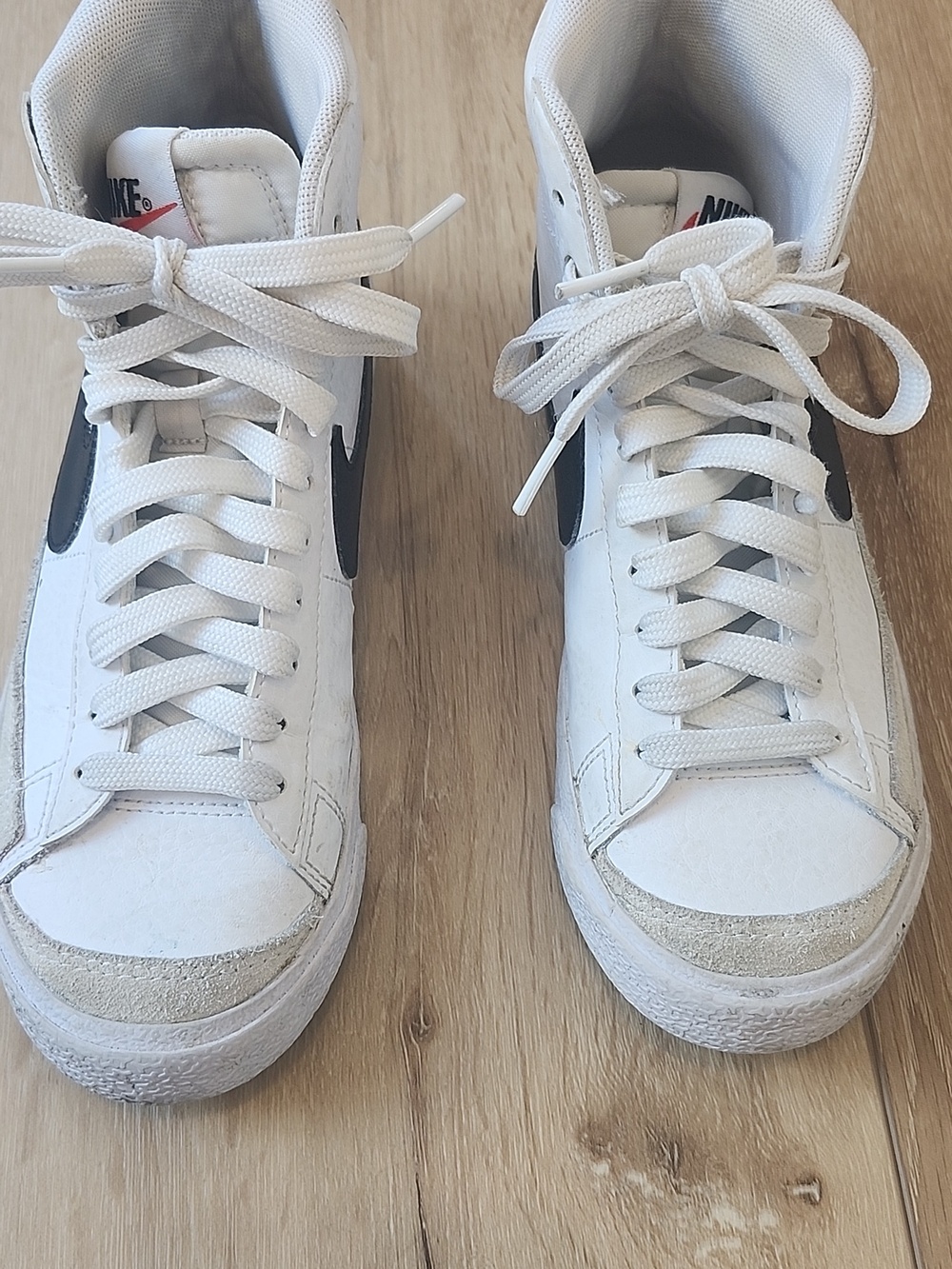 Nike Blazer Mid '77 Vintage White with Black Swoosh, 3.5Y - Picture 2 of 7